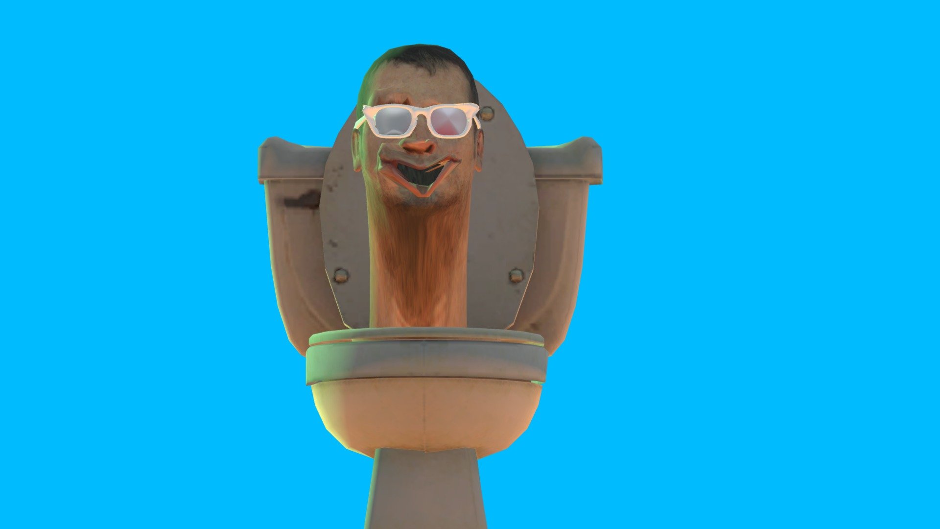 skibidi toilet glasses 3d model