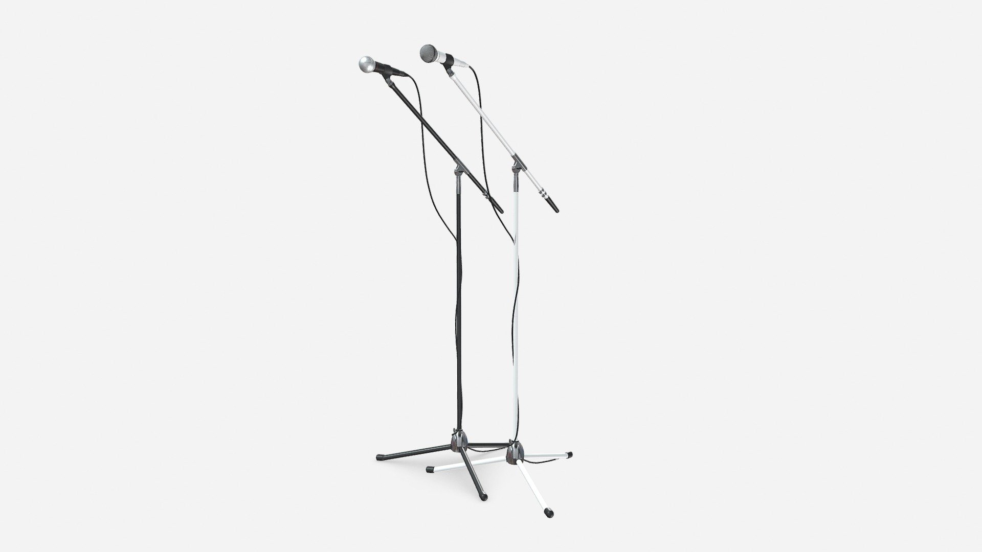 Microphone with Stand 3d model