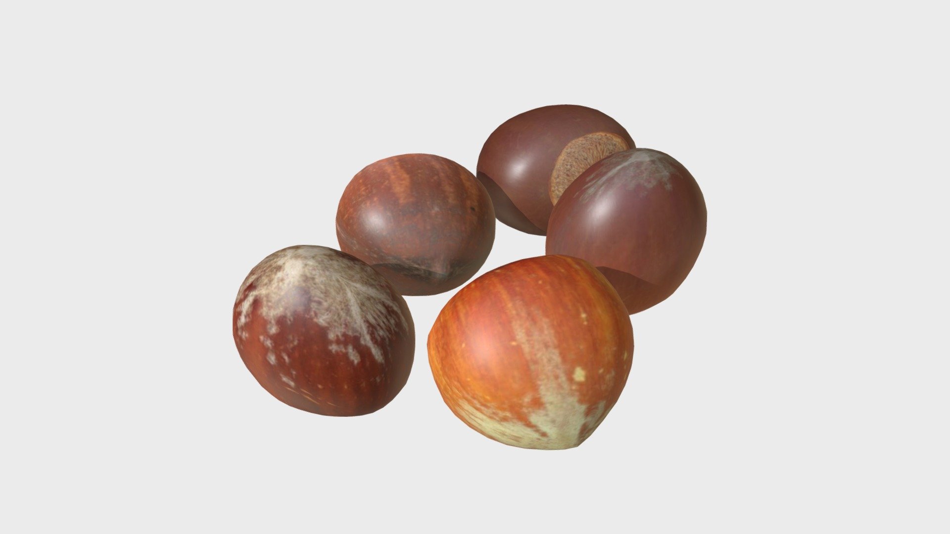 Hazelnuts 3d model