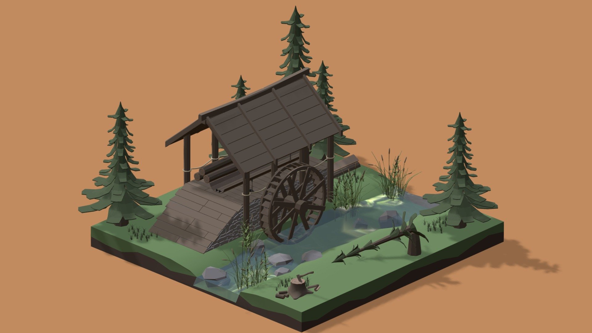 Sawmill 3d model