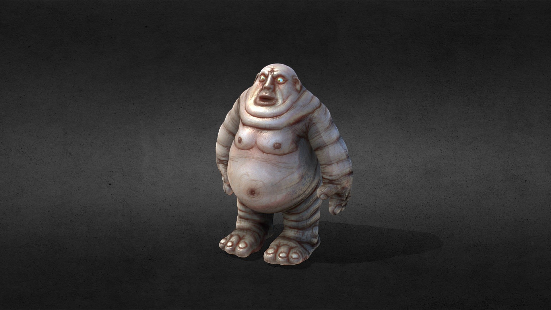 Fat giant character 3d model