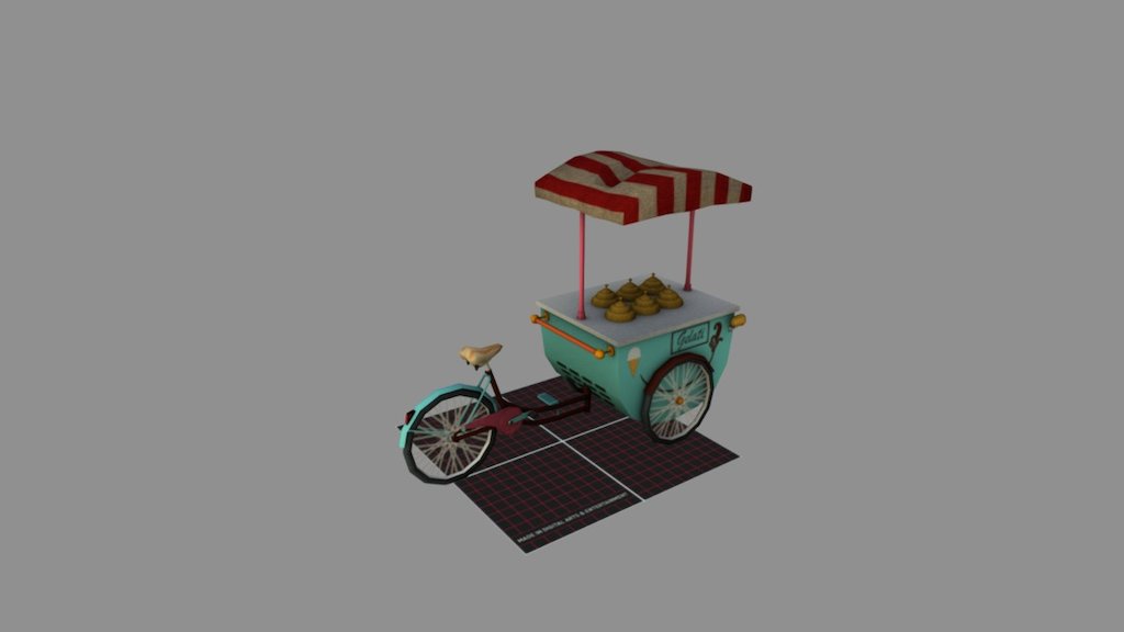 Ice Cream Cart 3d model