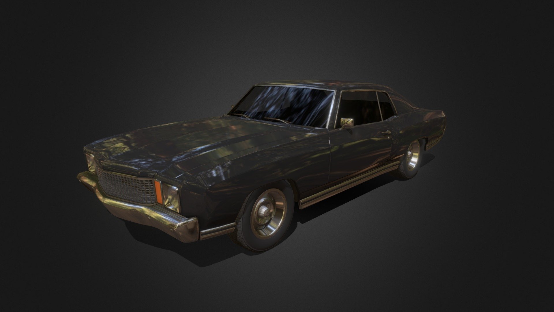 1970s Muscle Car #6 3d model