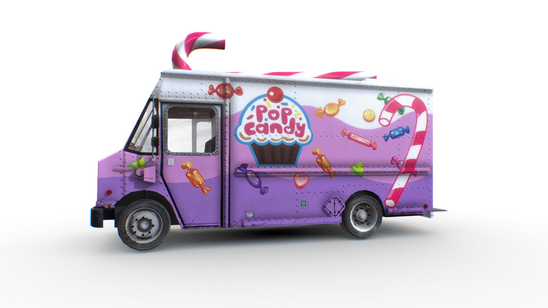 Candy Food Truck 3d model