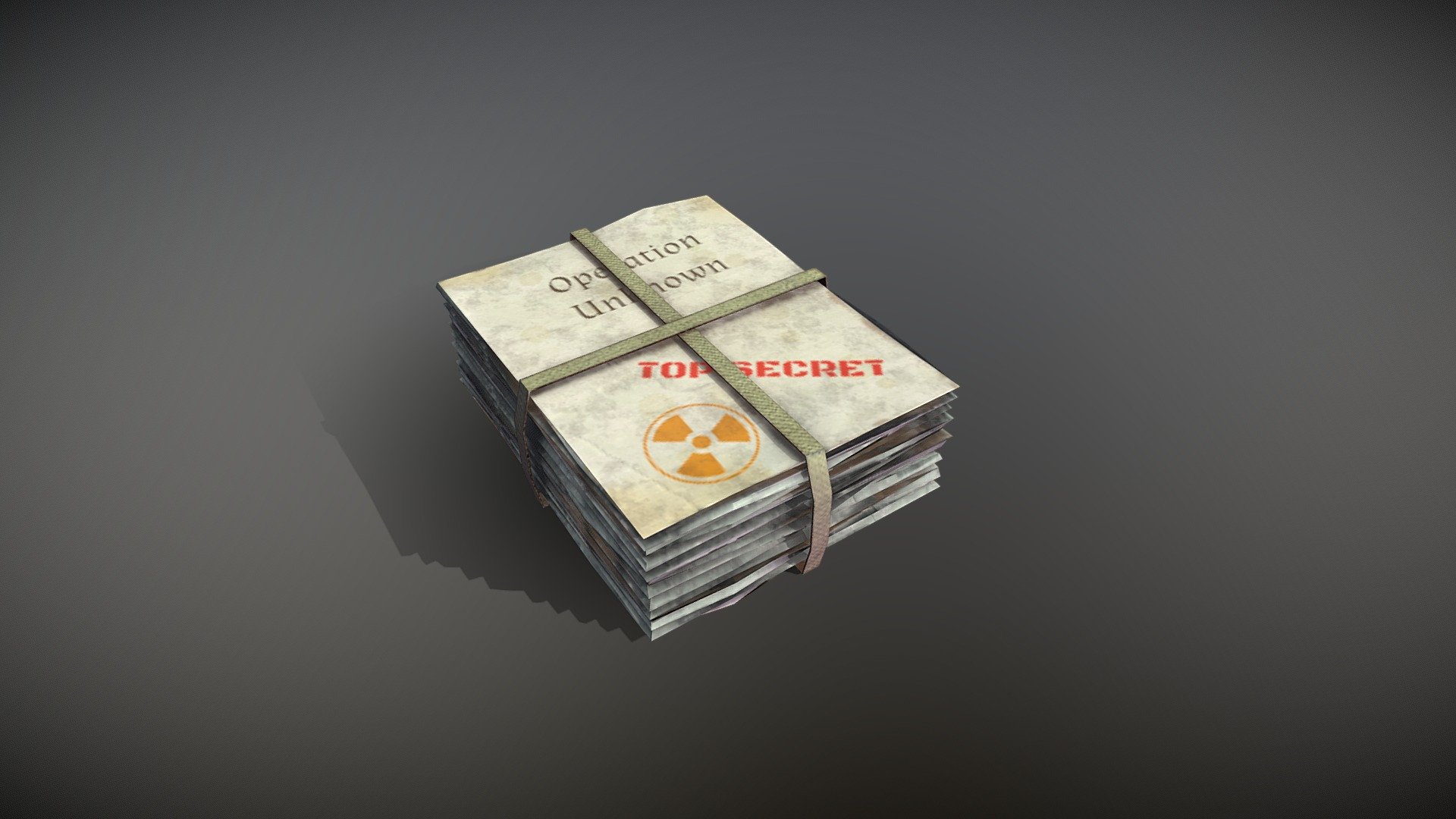 Top Secret Paper Stack 3d model