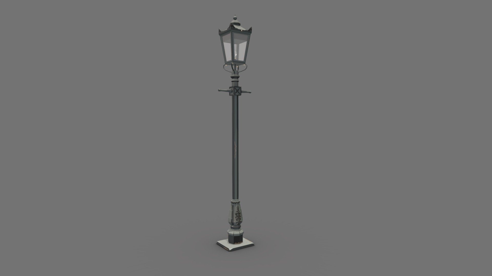 Lowpoly Lamp Post 3d model