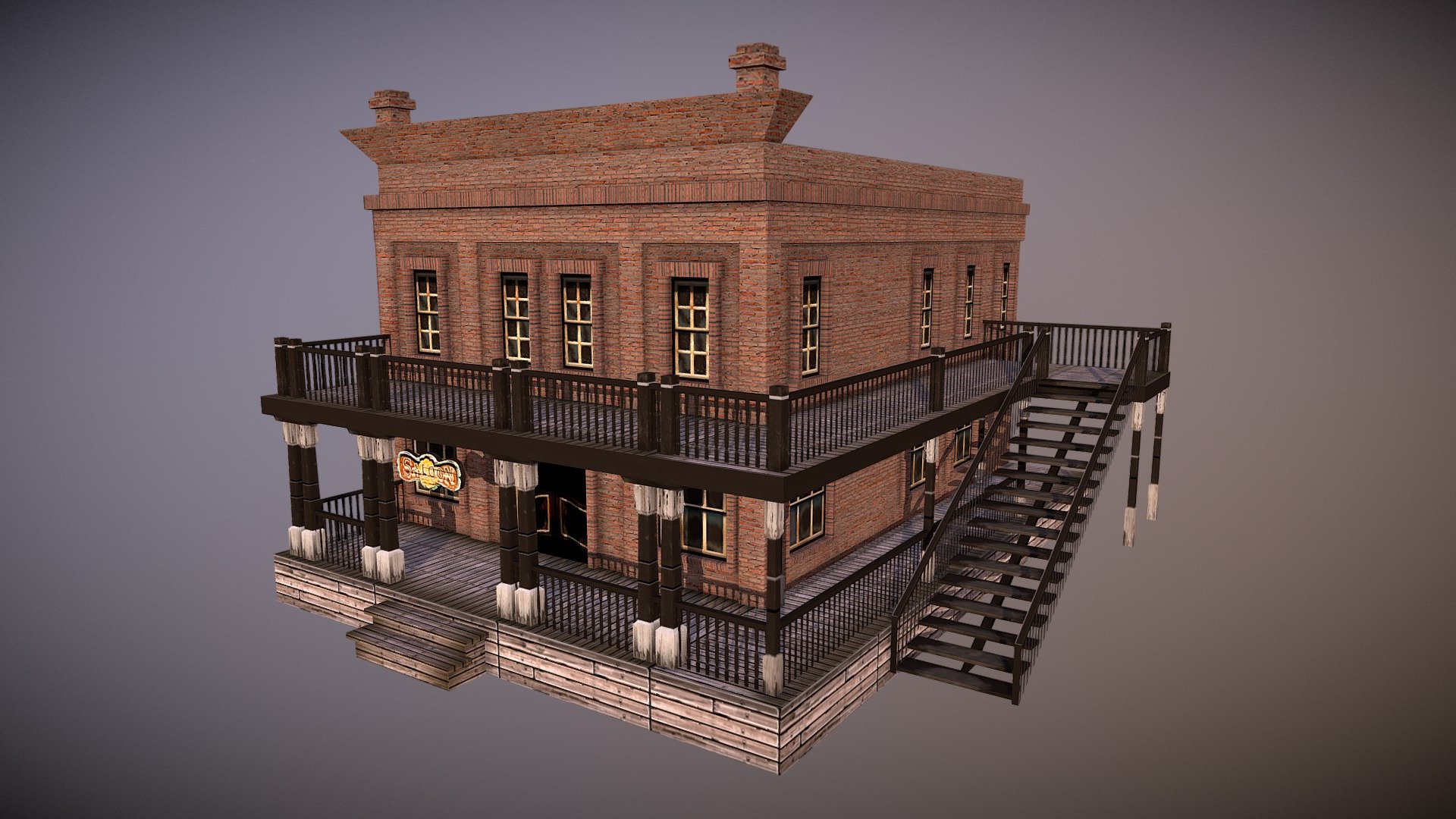 Saloon in Almeria 3d model