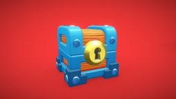 Cartoon Wooden Treasure Chest