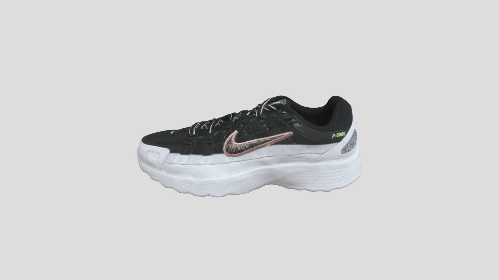 Nike P-6000 黑白粉 女款_CJ9585-001 3d model