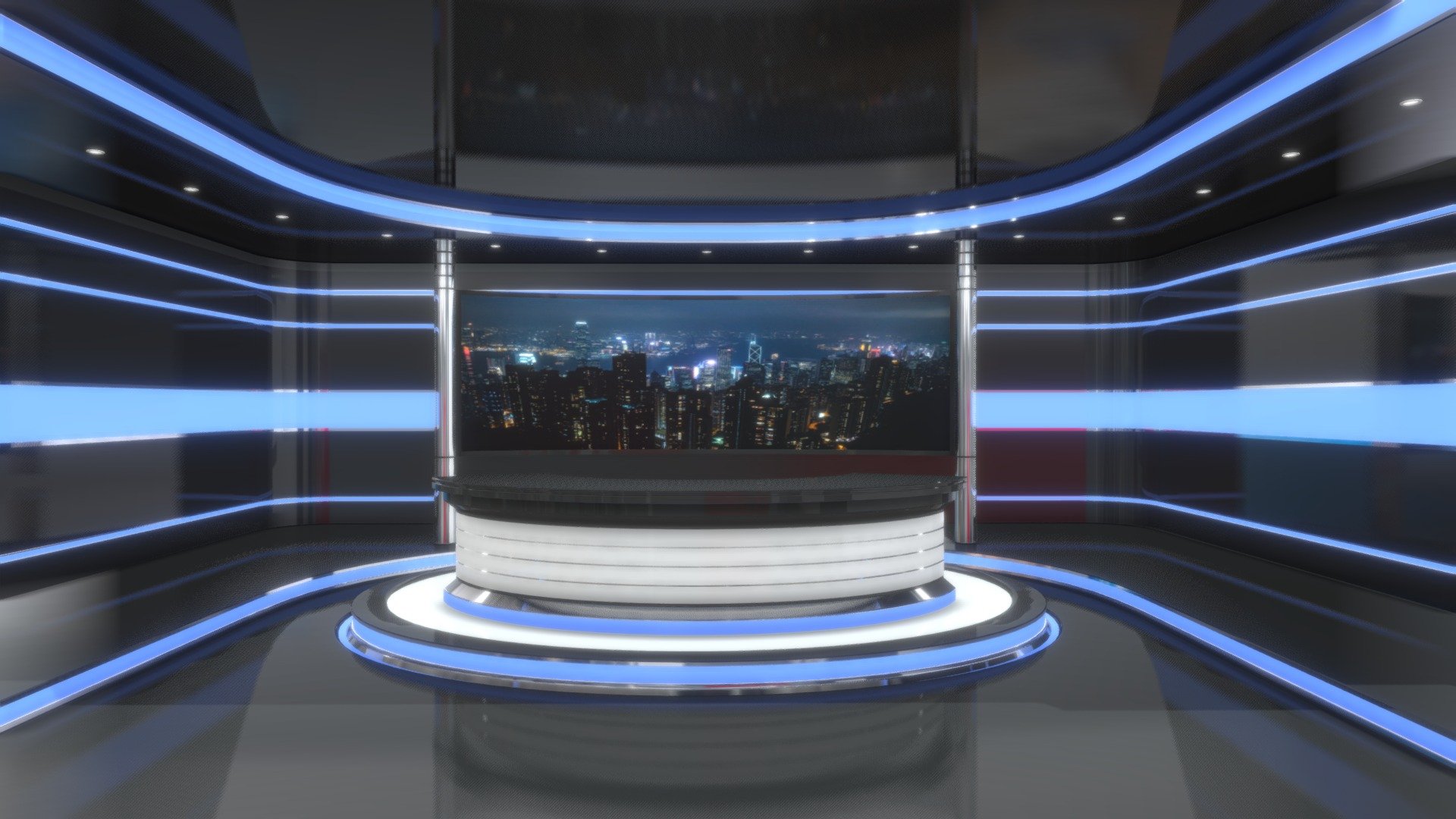 Virtual Studio TV 3d model