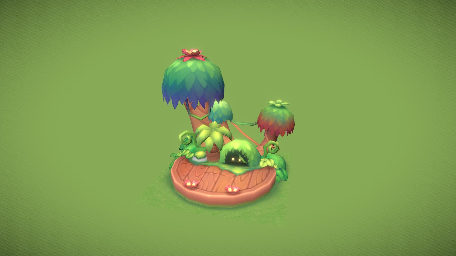 Jungle stage 3d model