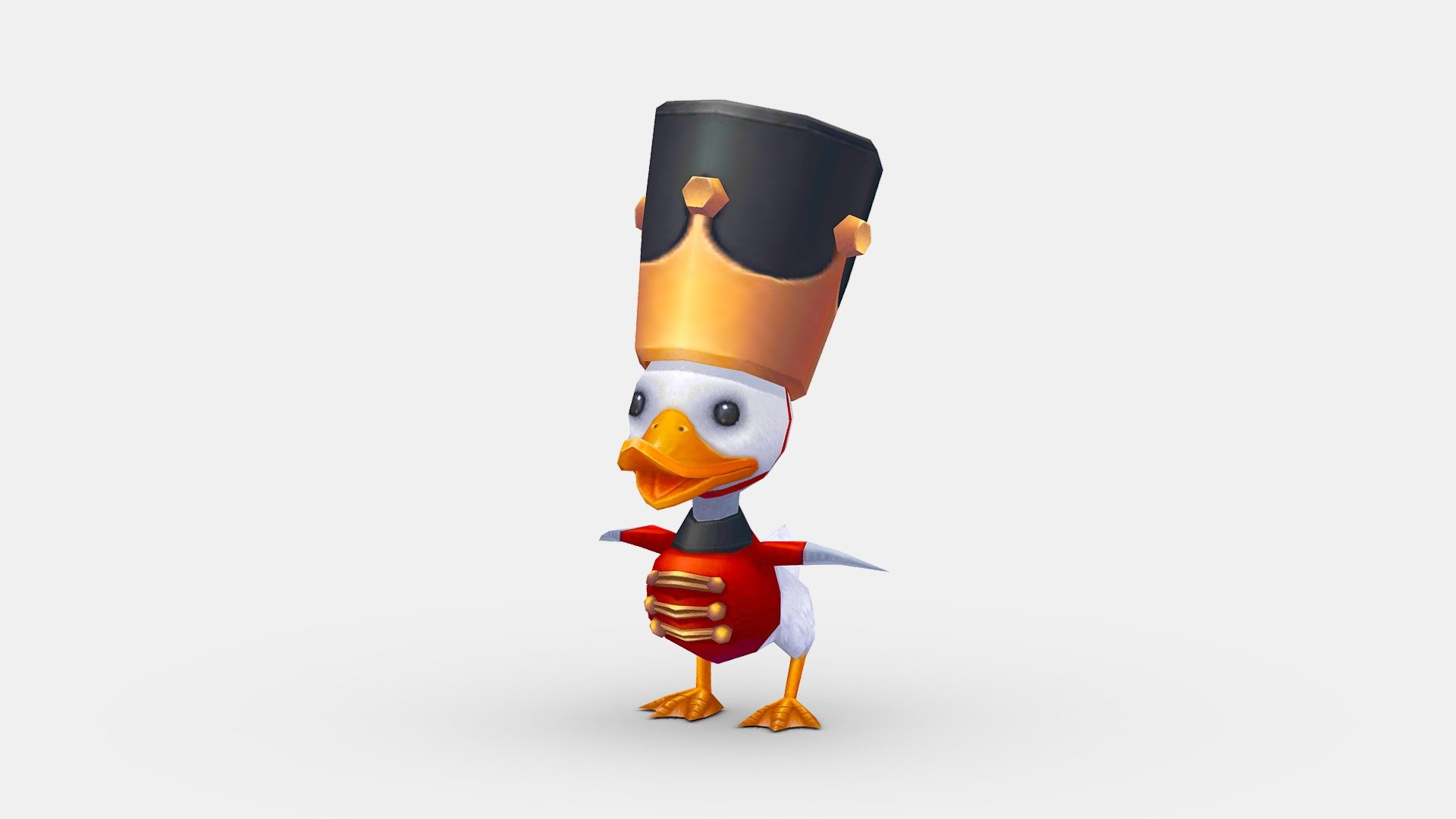 Cartoon duck guard 3d model