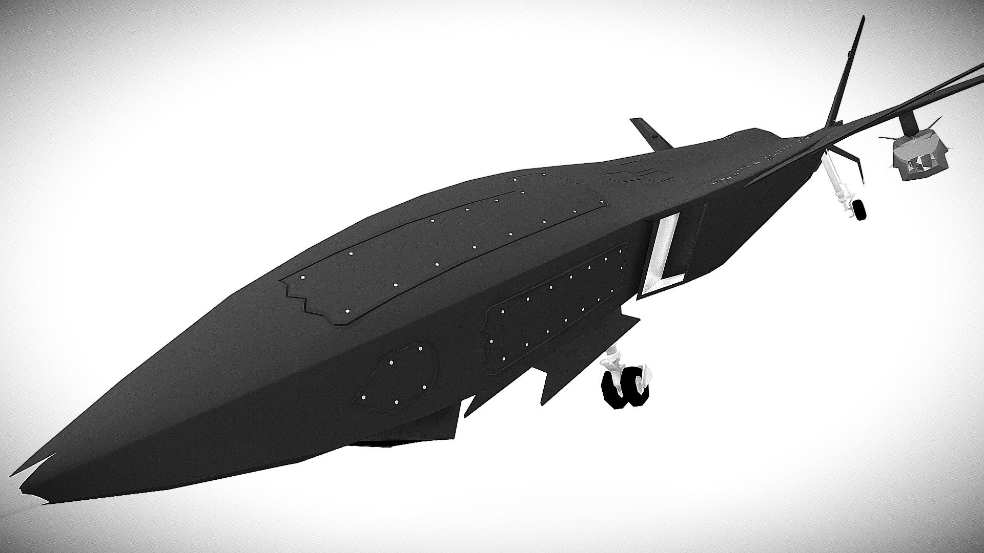 MIUS Kizilelma Bayraktar Kizilelma UCAV LowPoly 3d model