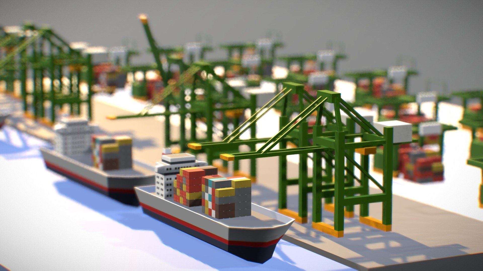 Busy Day At Port CarGo! 3d model