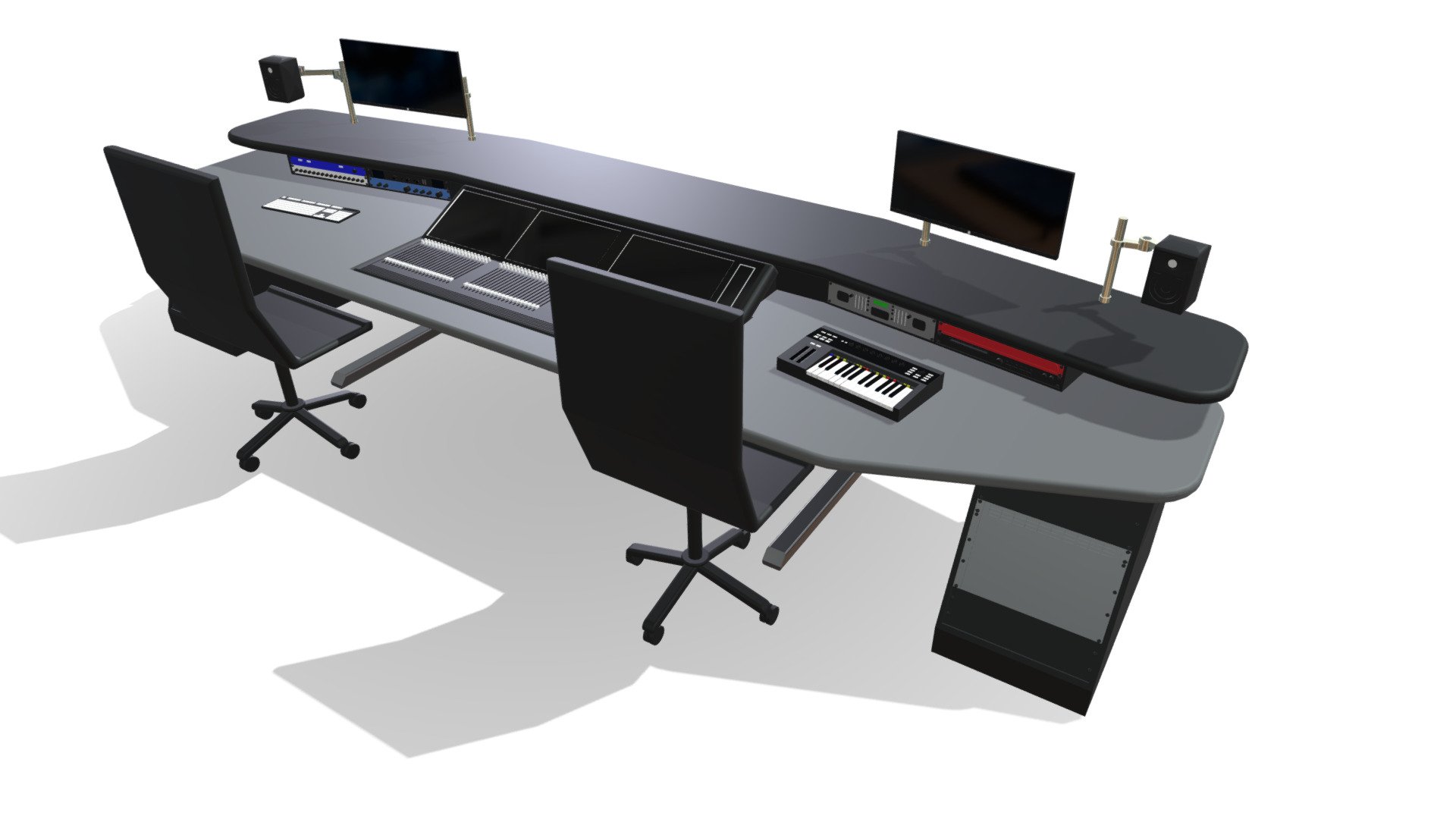 Audio Production Desk 3d model