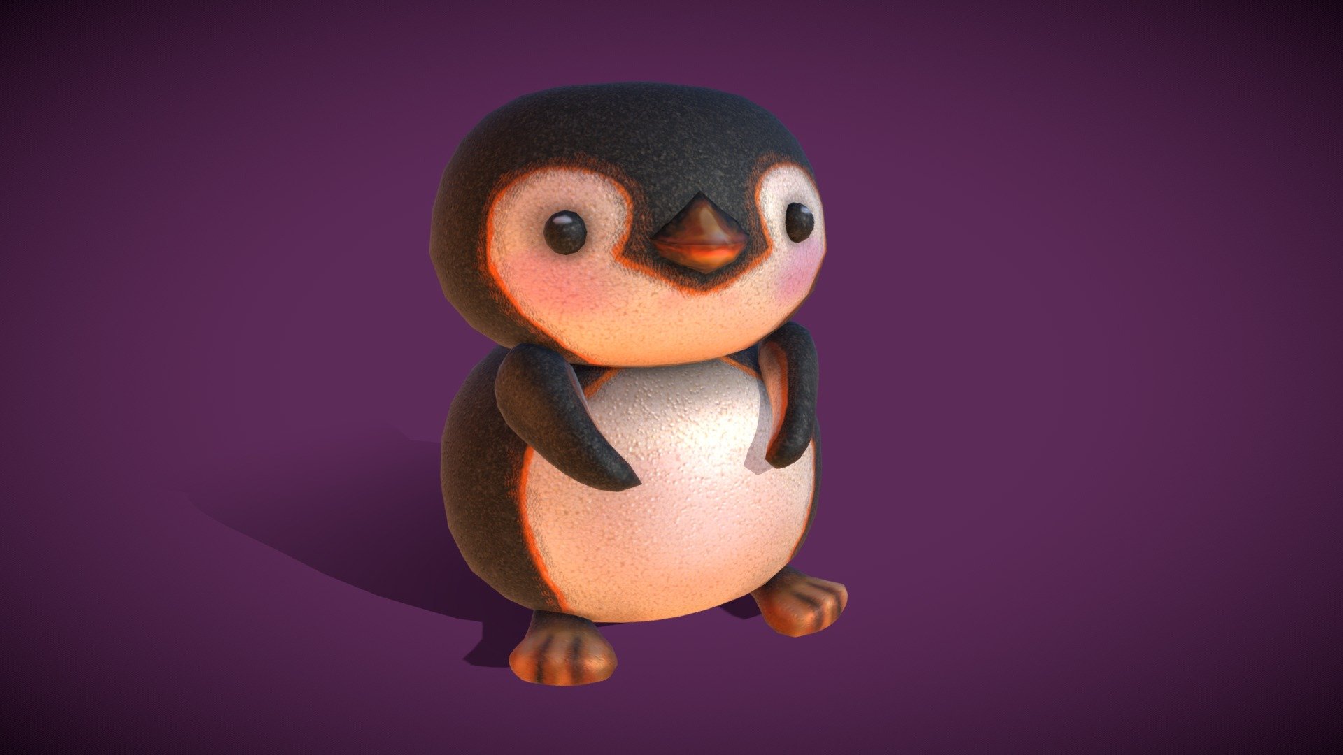 Cute Chubby Penguin 3d model