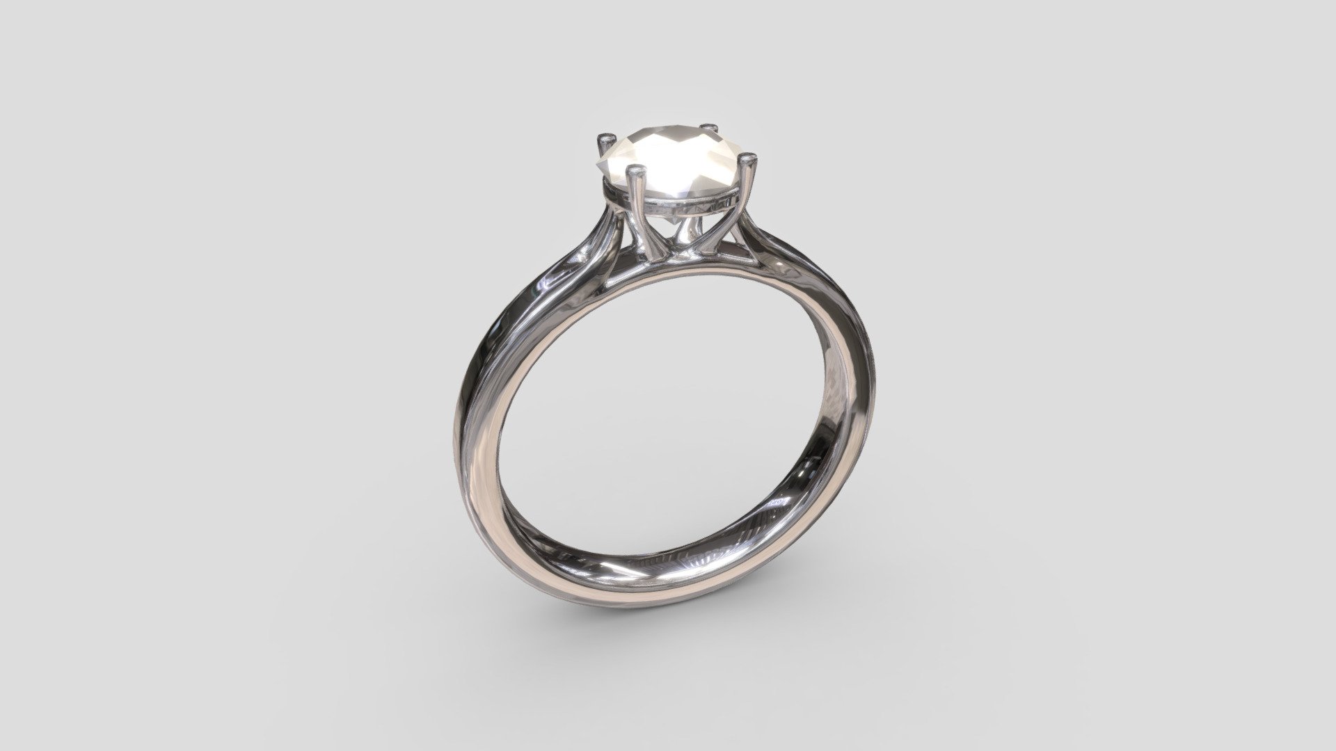 Diamond Engagement Ring 3d model