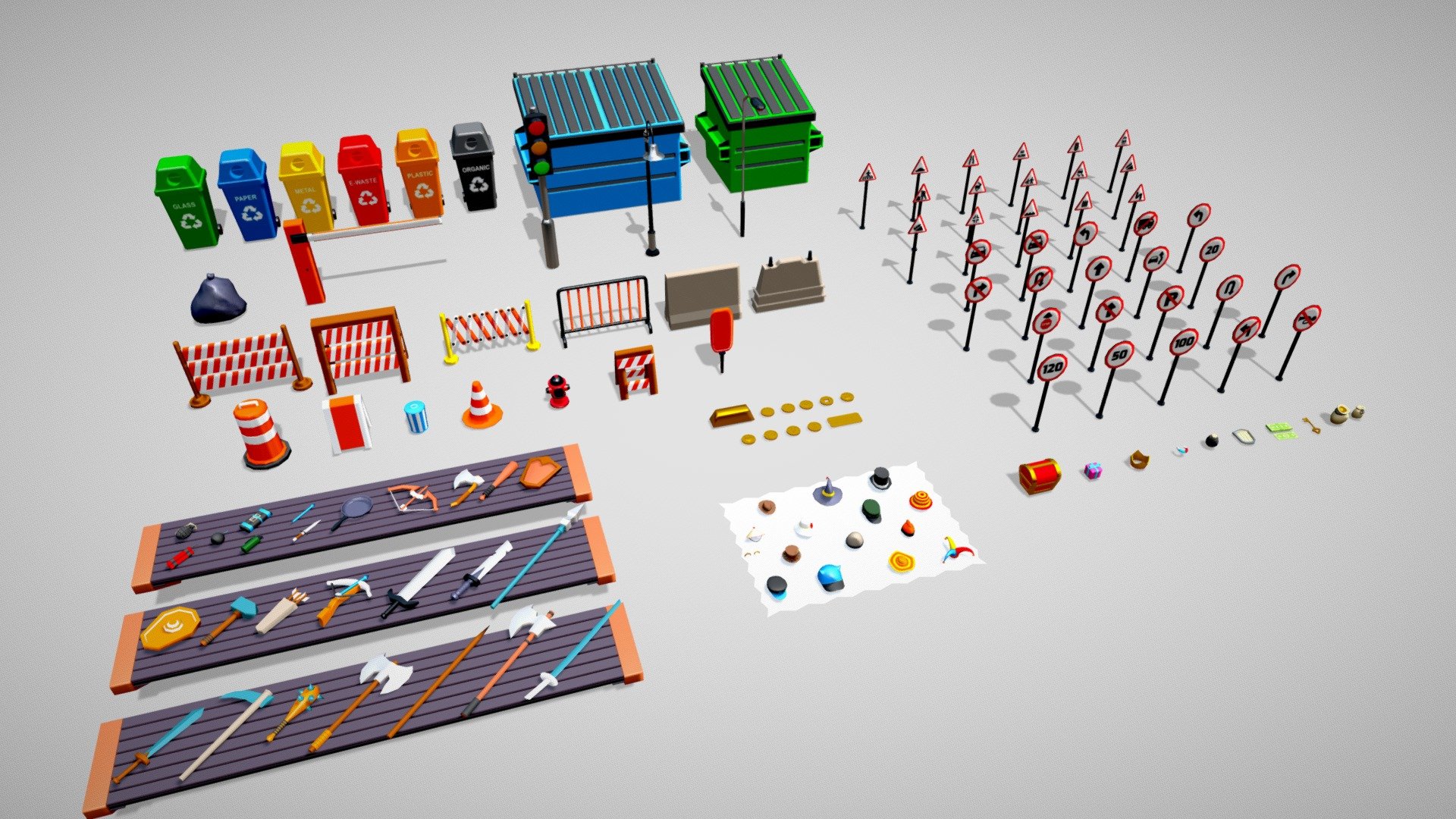 Game Assets Pack 3d model