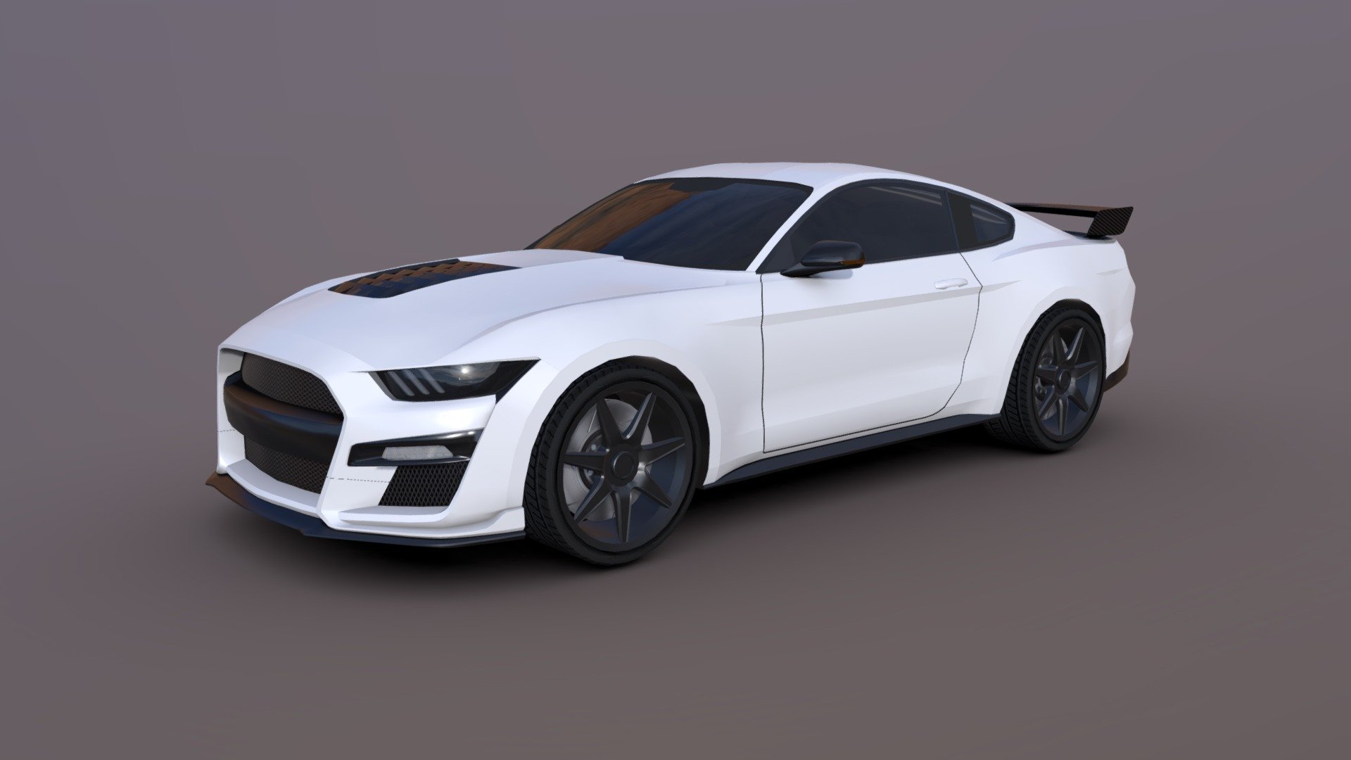 Ford Mustang LowPoly 3d model