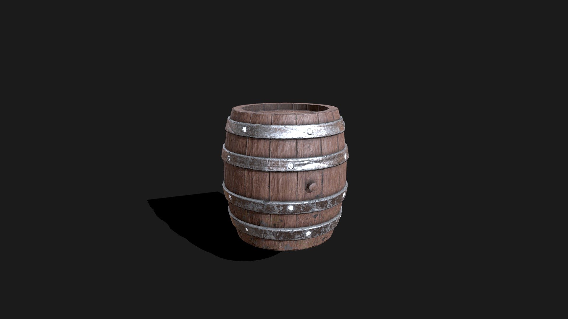 Barrel low poly 3d model