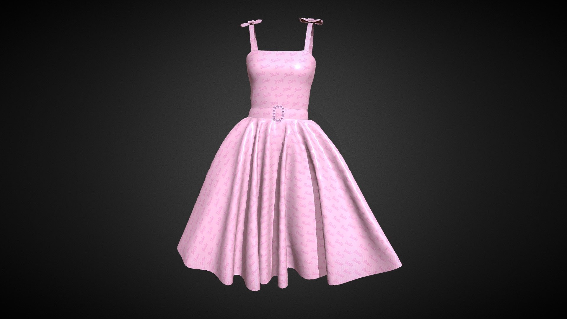 Barbie Dress- Barbie Logo 3d model