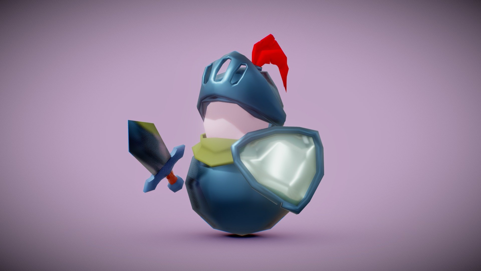 Low Poly Knight 3d model