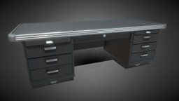 Modern Luxury Office Desk Low Poly