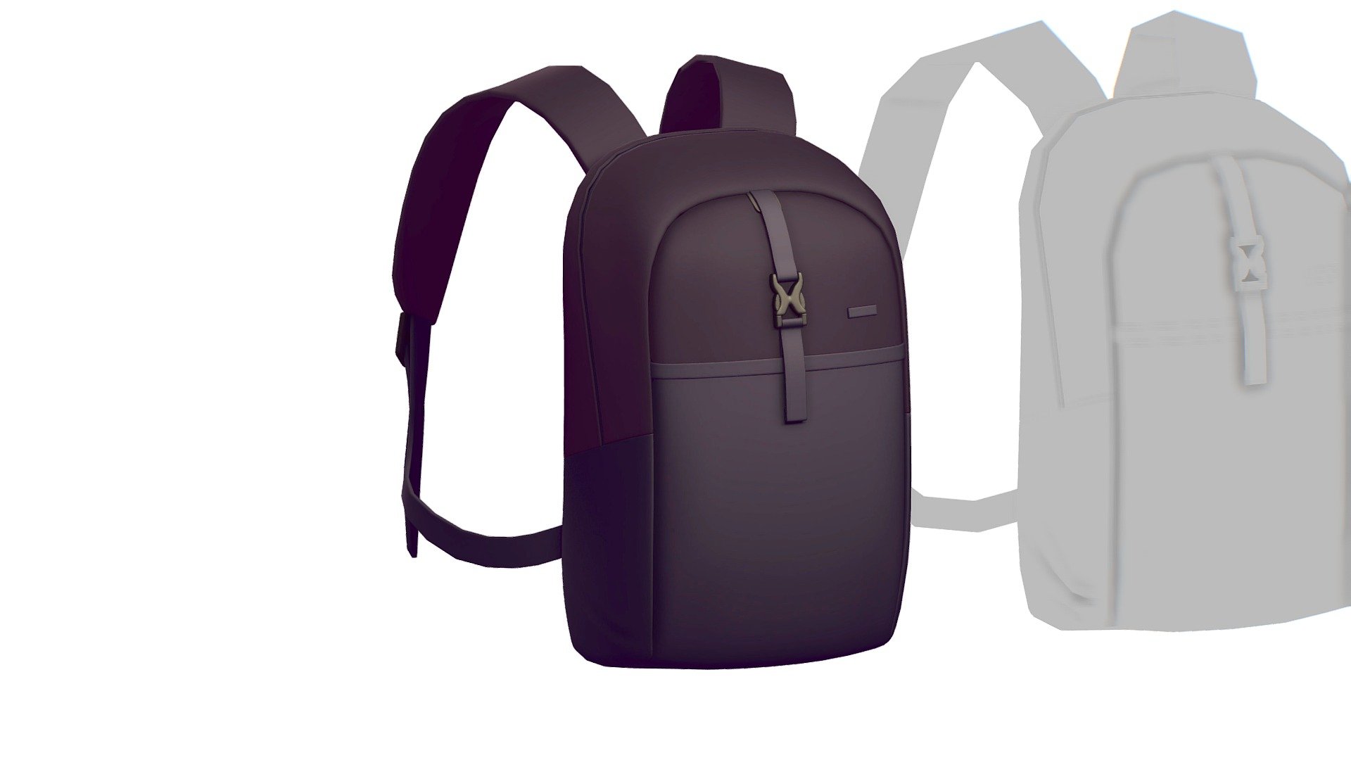 Cartoon High Poly Subdivision Backpack 3d model