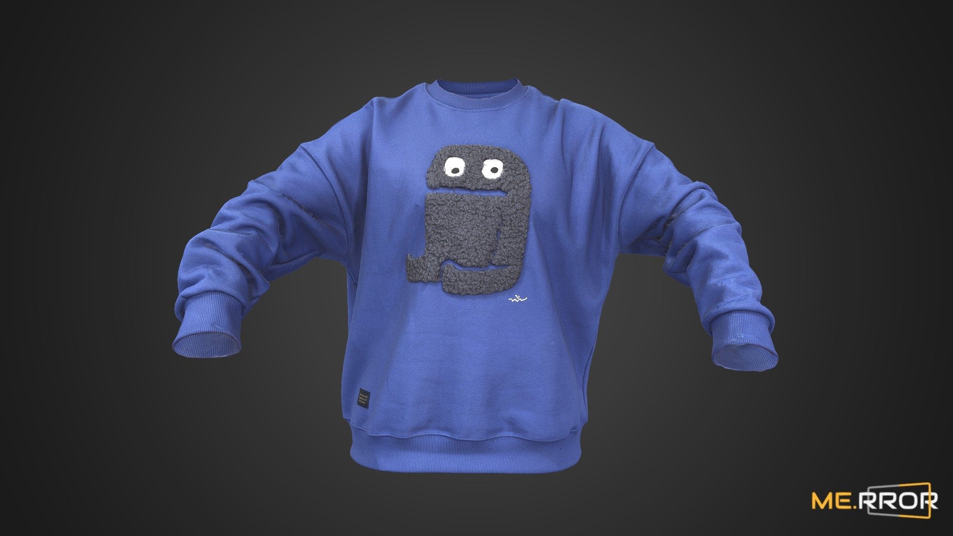 Blue Monster Sweatshirts 3d model