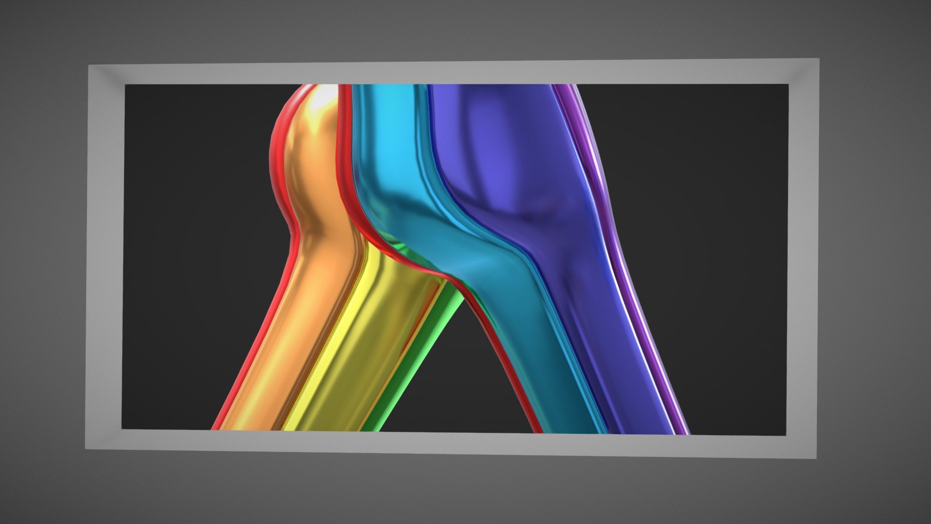 Walking Ass Pride Rainbow 3d model