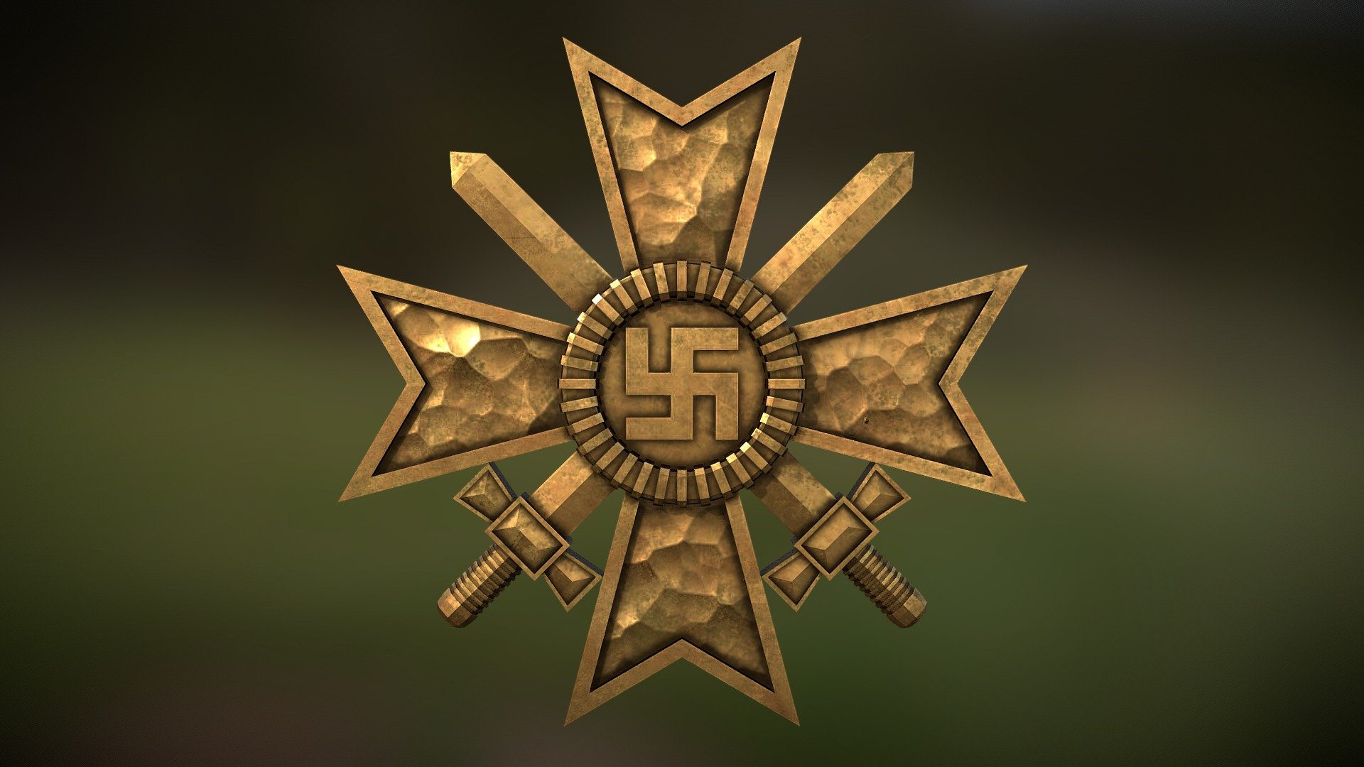 Nazi Medal LOW POLY 3d model