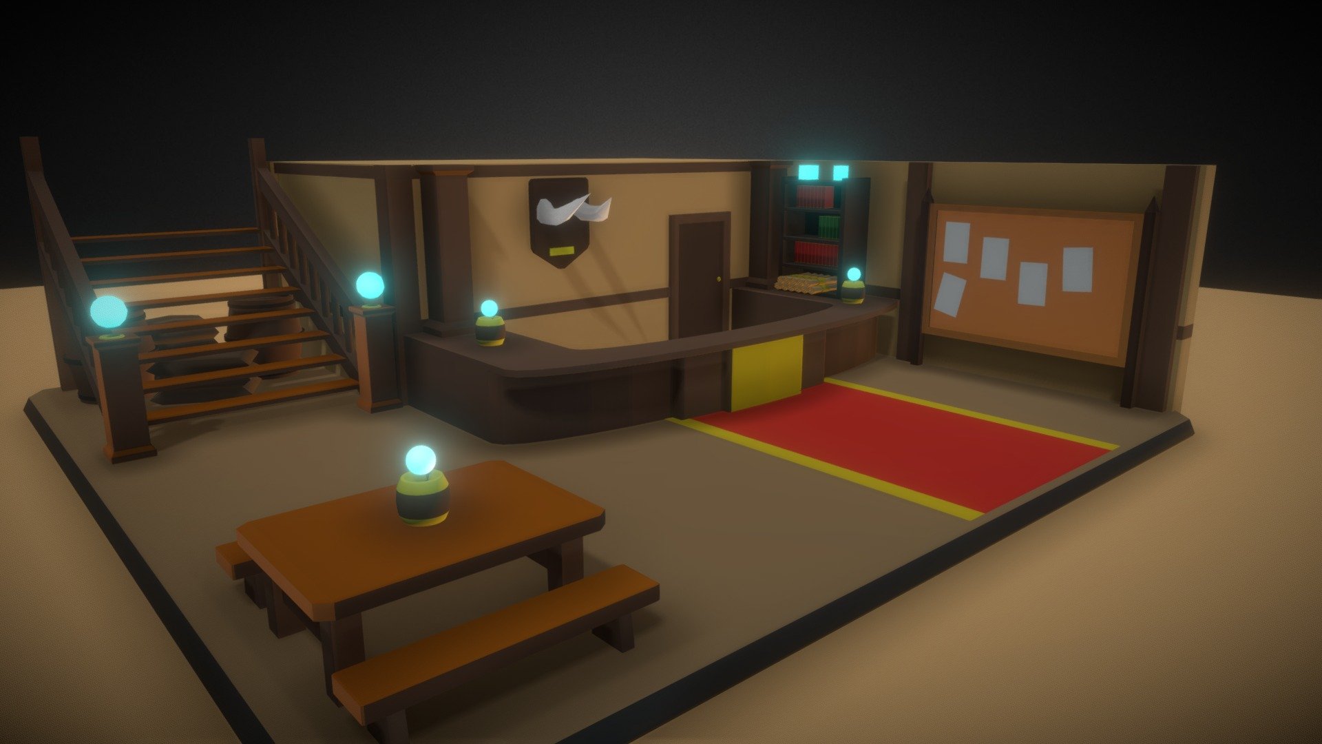 Guild Reception Area 3d model