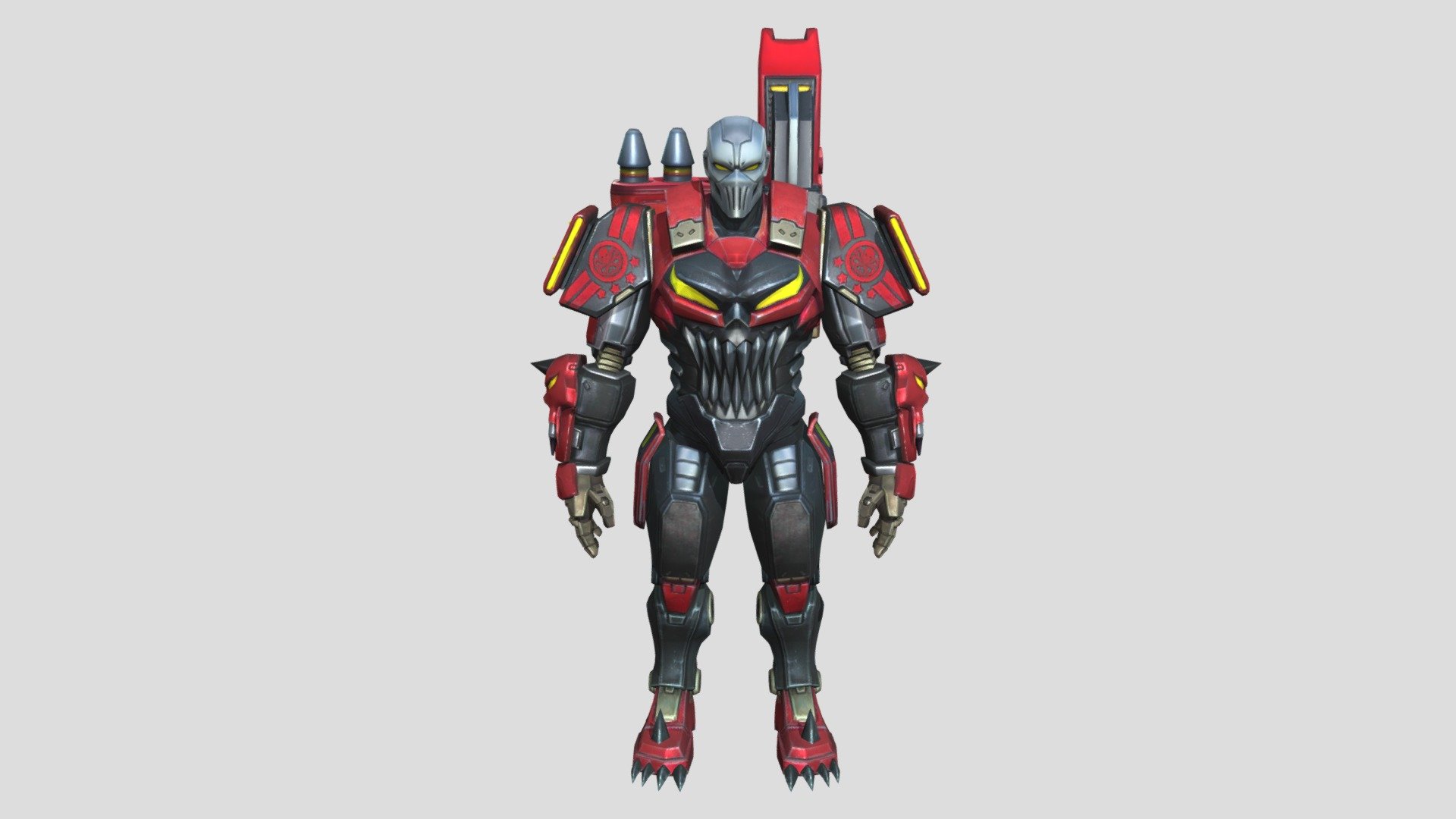 War Machine Warbringer(Textured) (Rigged) 3d model