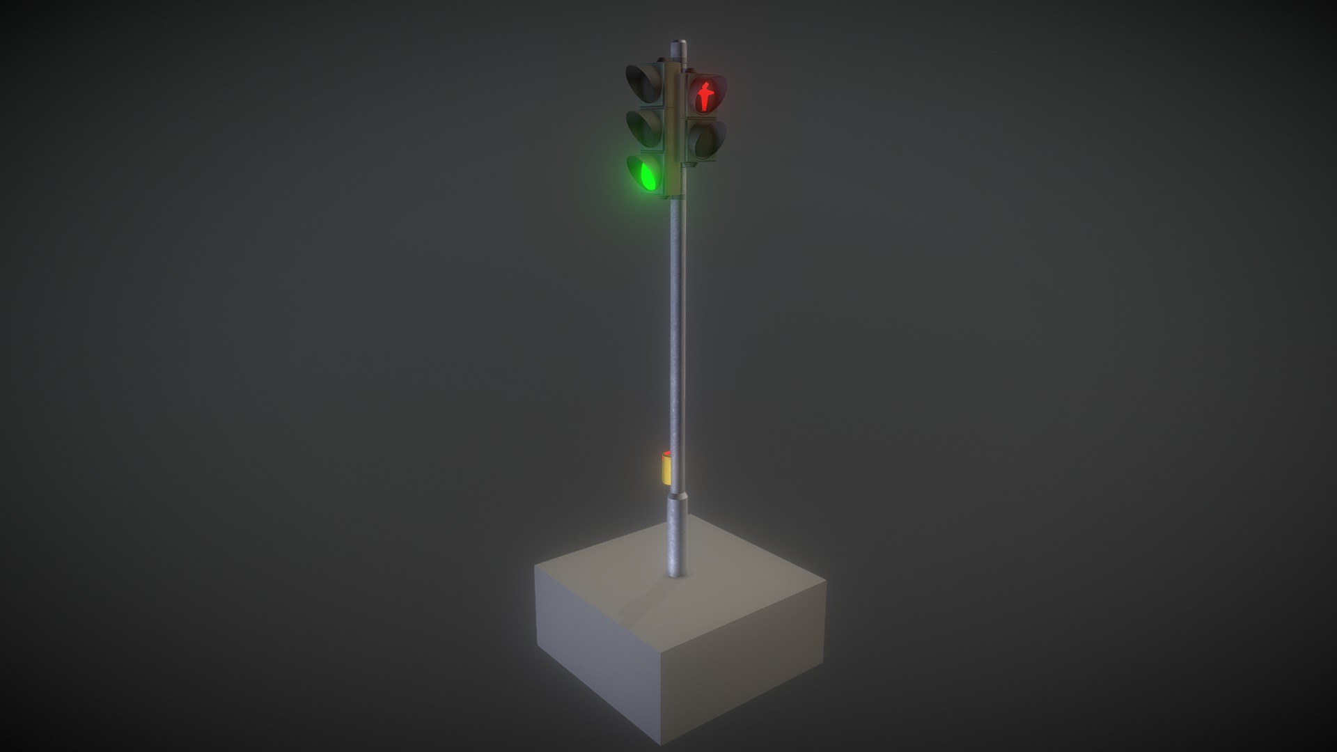 Ampel mit Animation (Test-1) 3d model