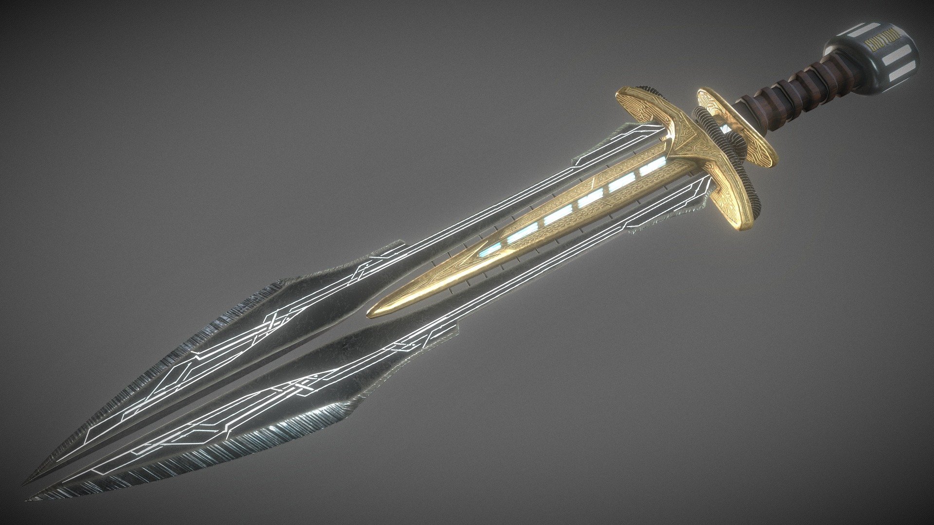 Steampunk Volt Knife 3d model