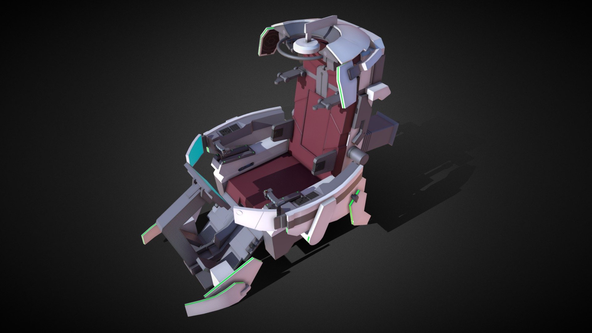 Gundam Unicorn Cockpit 3d model