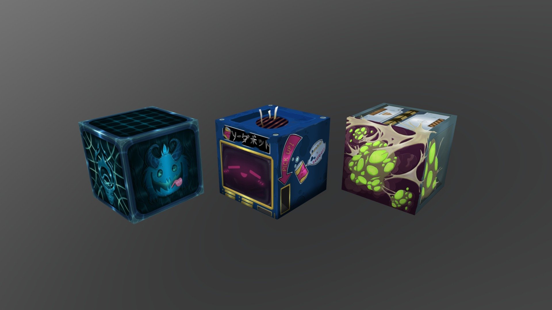 3 Cubes 3d model