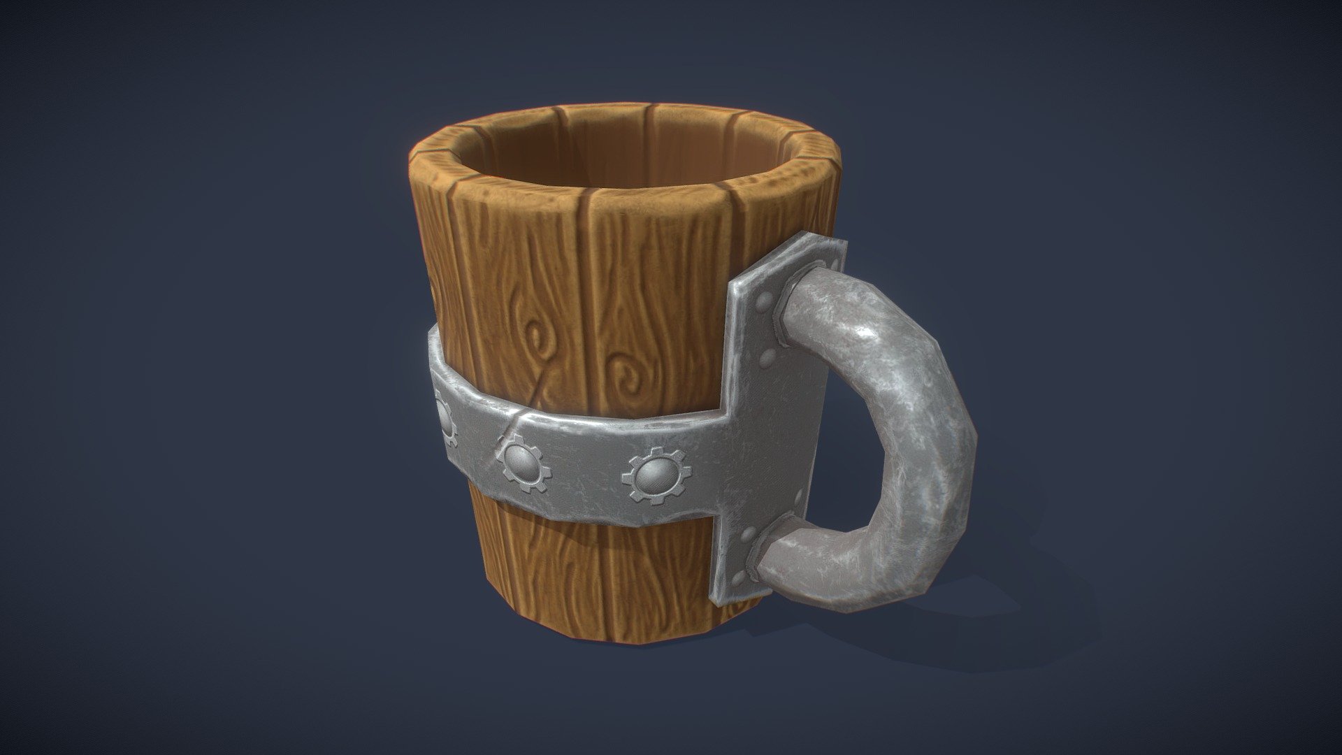 Fantasy wooden cup 3d model