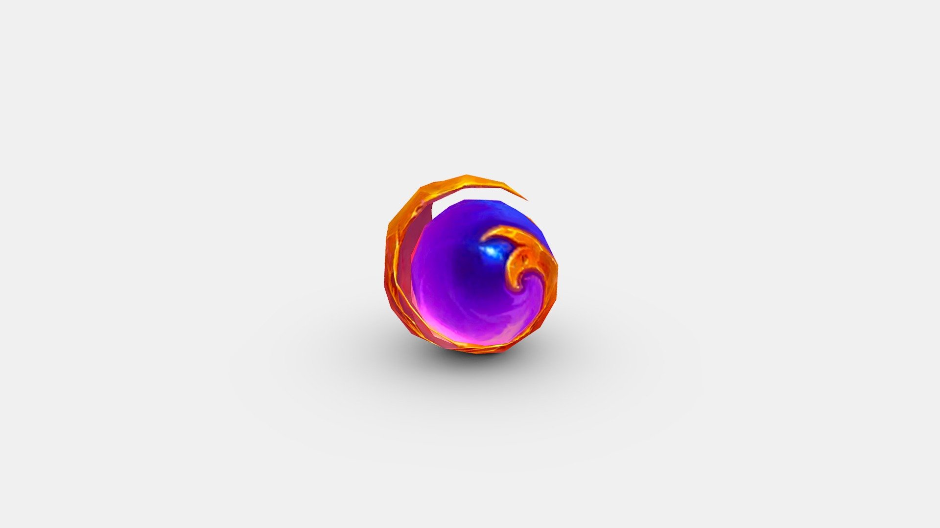 Cartoon Purple Round Bead 3d model