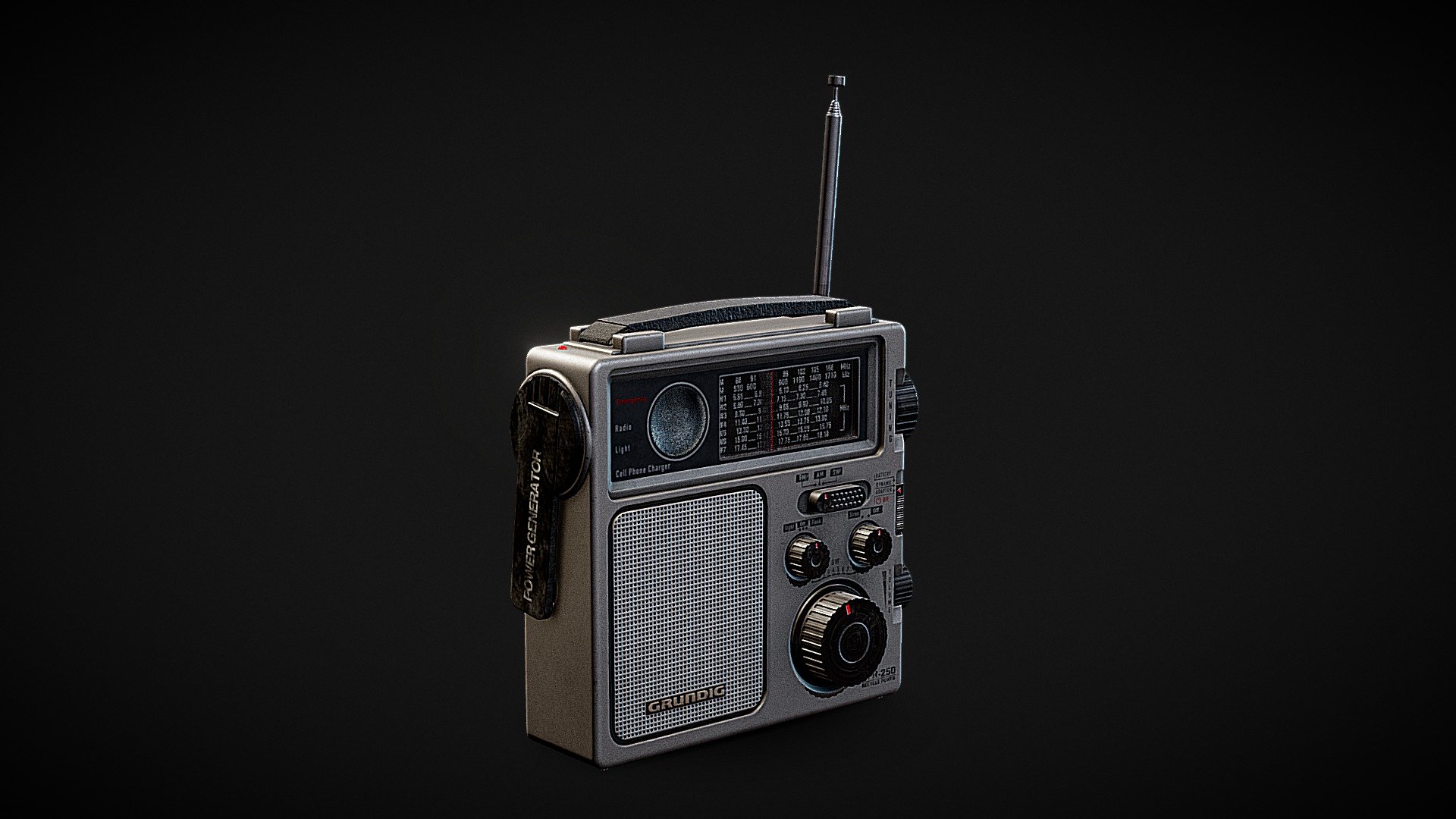 Grundig Radio FR-250 Free AM FM SW 3d model