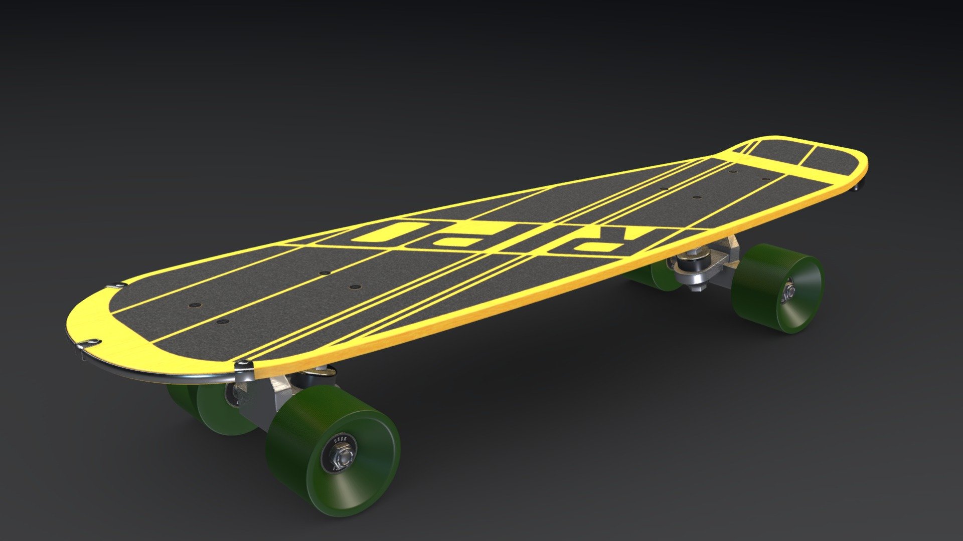 RIPO LSSR skateboard 1980s 3d model