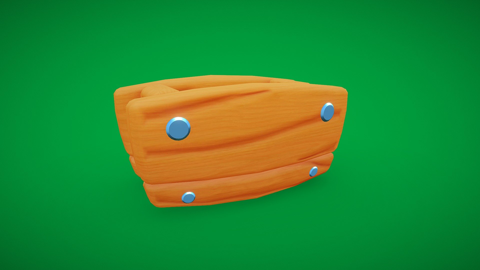 Cartoon Wooden Crate 3d model