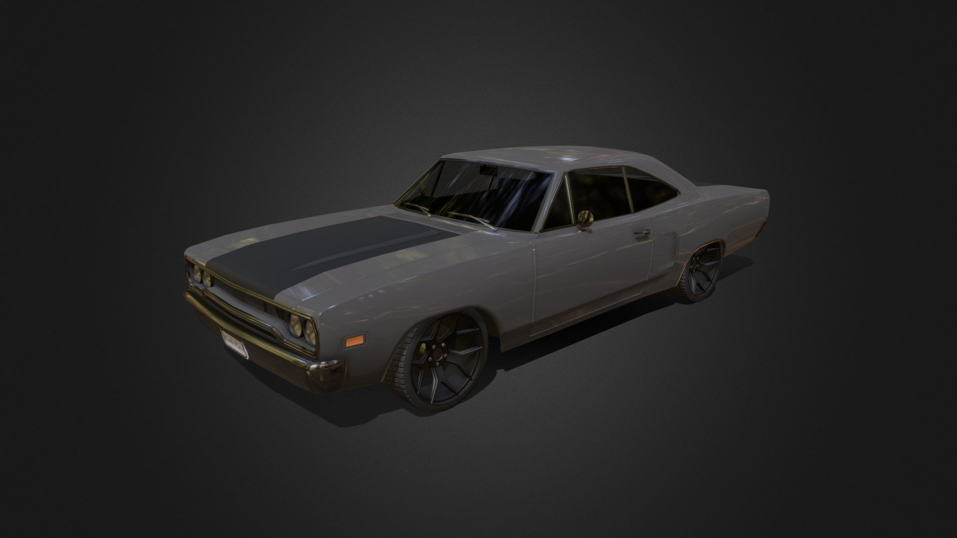 1970s Muscle Car 3d model