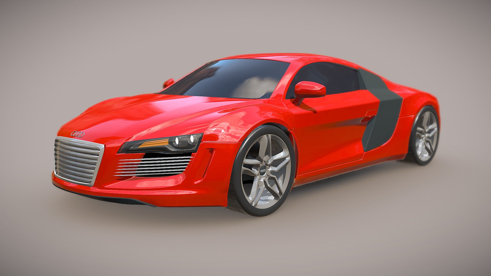 Audi R8 redesign sports car 3d model