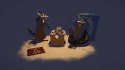 Alley Raccoons