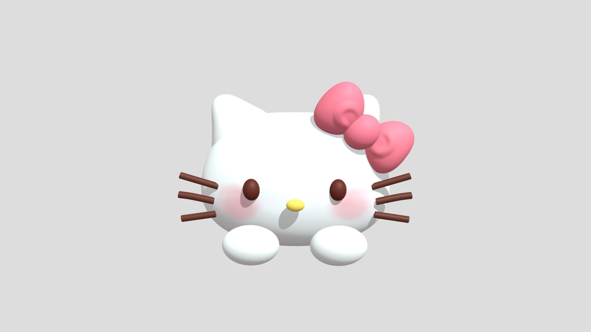 hello kitty blush 3d model