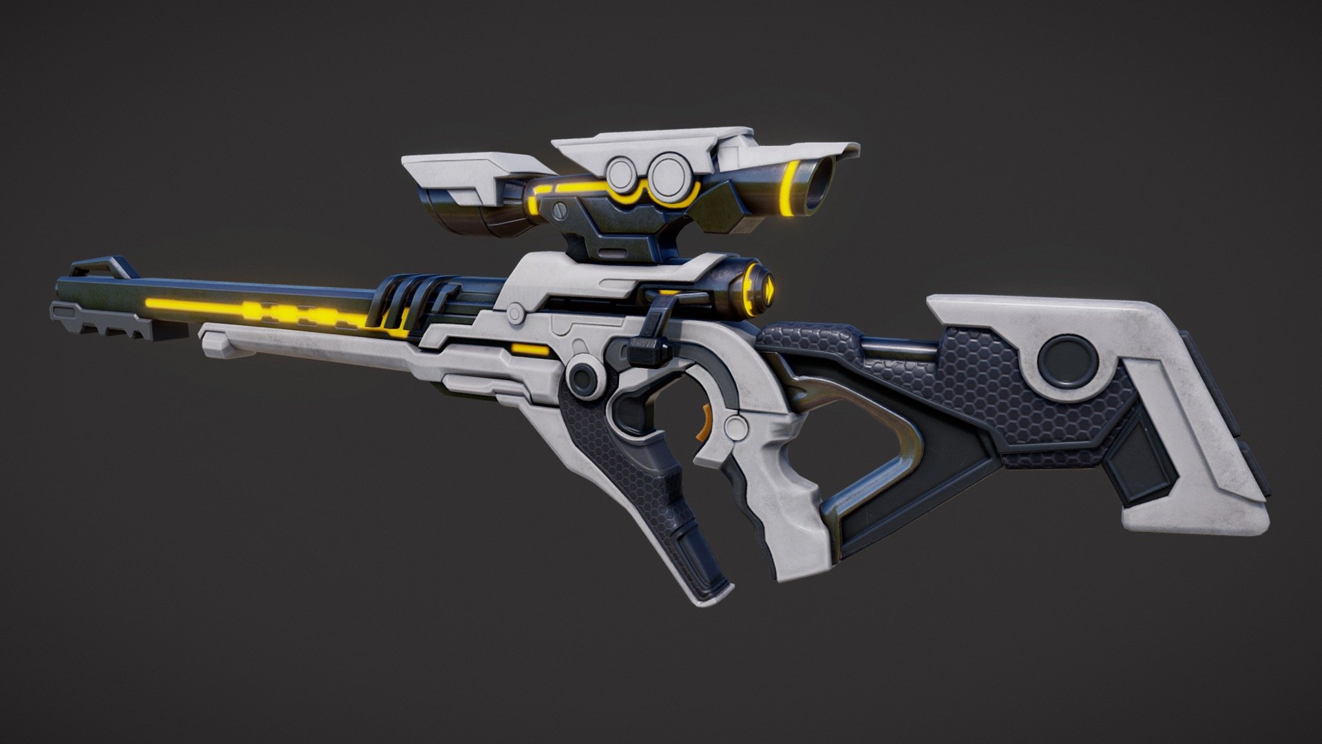 Scifi Sniper Rifle 3d model