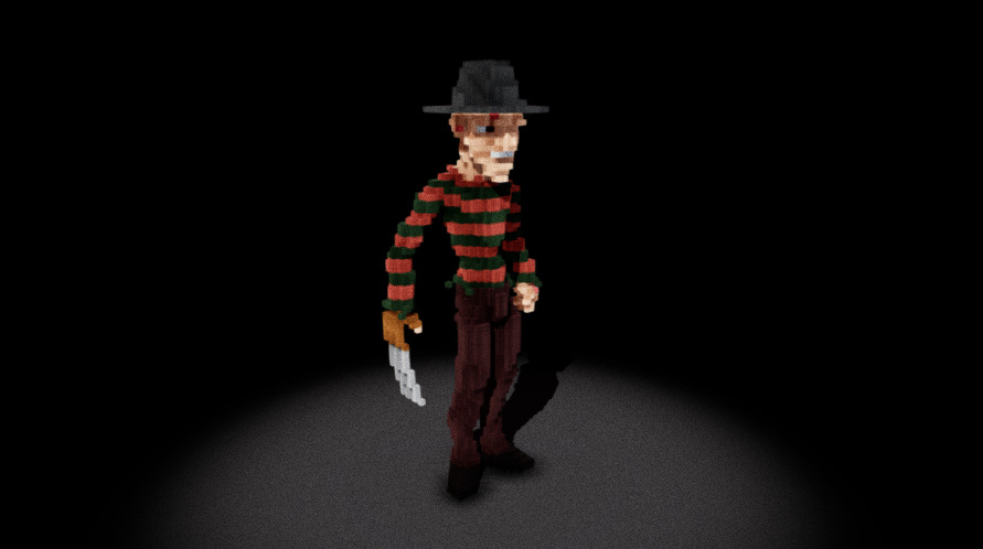 Voxel Freddy Krueger 3d model