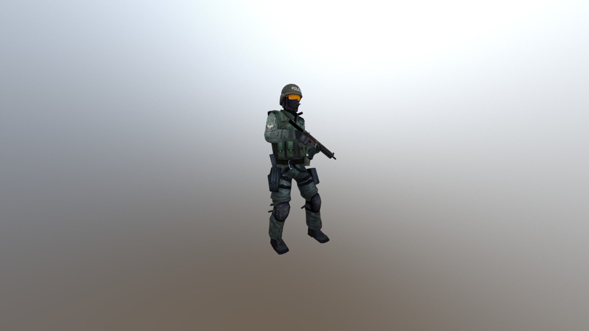 Rifle Police SWAT Animations 3d model