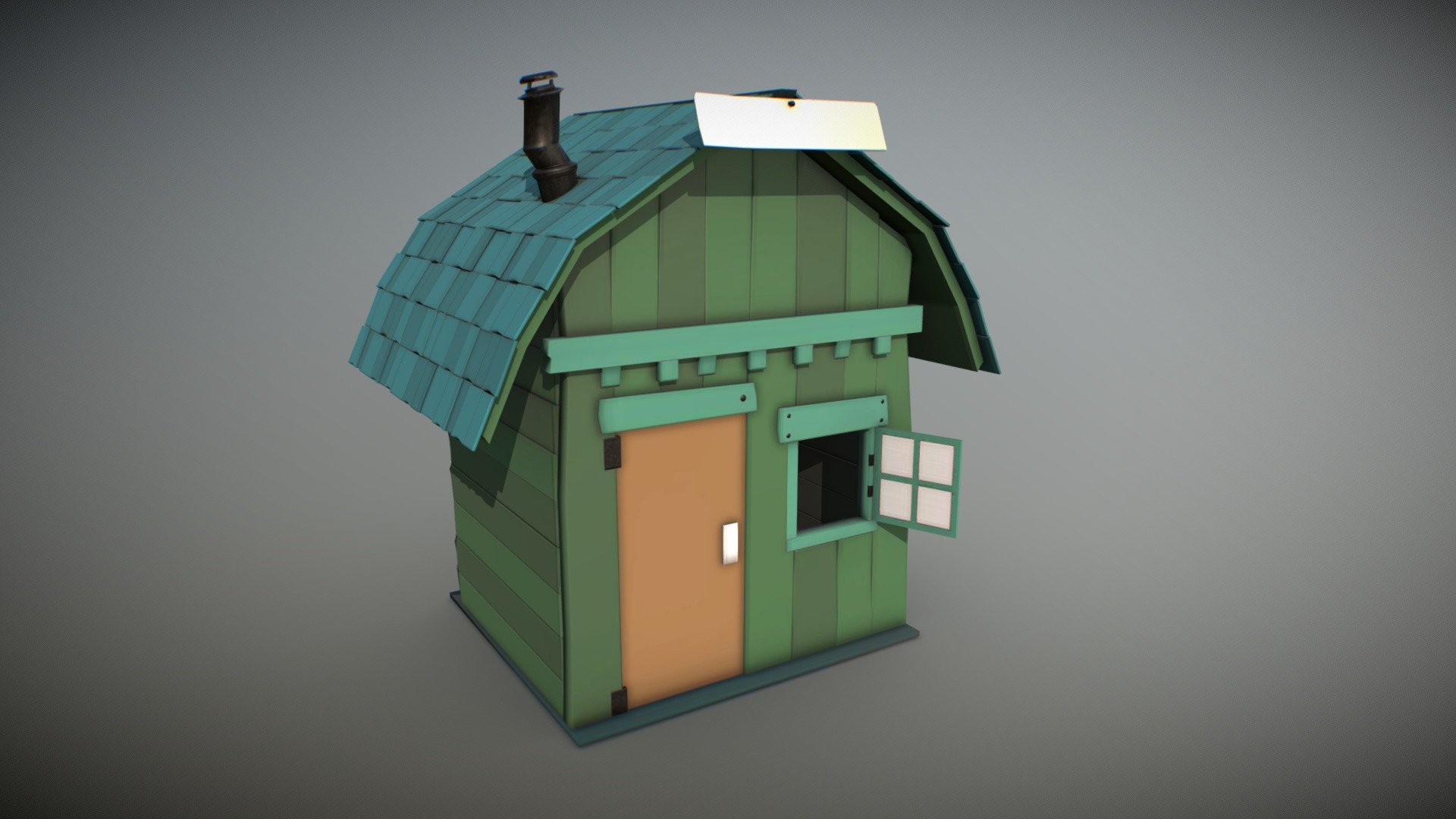 Cartoon House 3d model